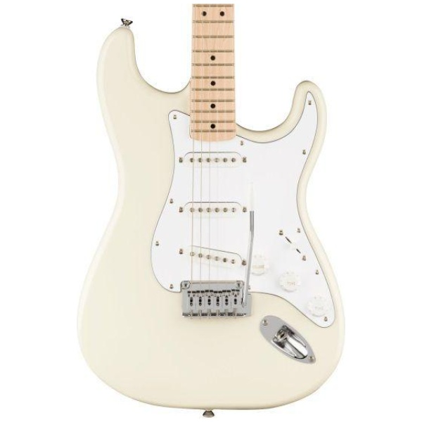 Squier by Fender Affinity Stratocaster Electric Guitar Maple Neck Olympic White