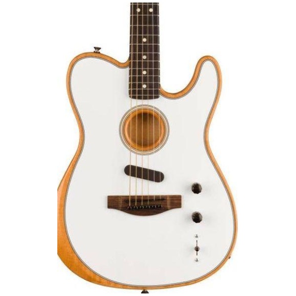 Fender Acoustasonic Player Telecaster Rosewood Fingerboard Arctic White with Gig Bag