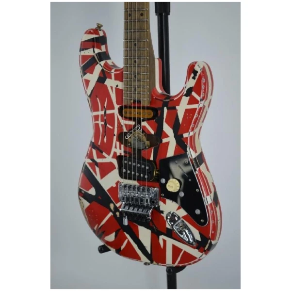 EVH Striped Series Eddie Van Halen Frankie Electric Guitar Red Black White Relic