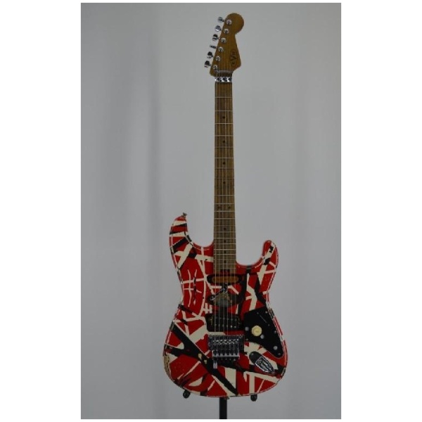 EVH Striped Series Eddie Van Halen Frankie Electric Guitar Red Black White Relic