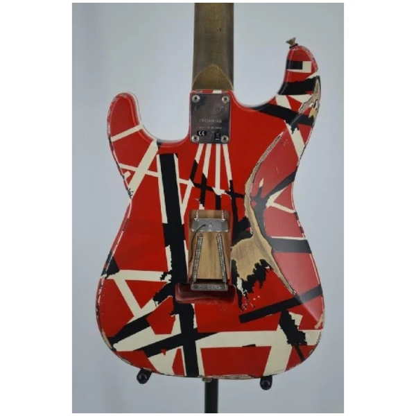 EVH Striped Series Eddie Van Halen Frankie Electric Guitar Red Black White Relic