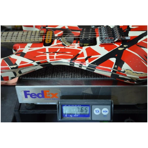 EVH Striped Series Eddie Van Halen Frankie Electric Guitar Red Black White Relic