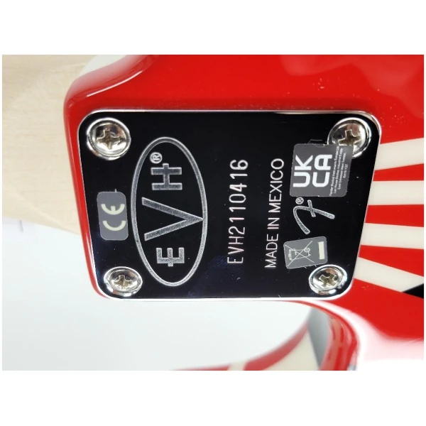 EVH Striped Series Red with Black & White Stripes Ser#:EVH2110416