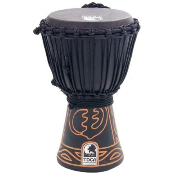 Toca African Black Mamba Djembe Rope Tuned 8 inch with Pro Bag
