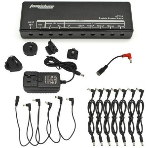 Aroma APW-6 Pedal Power Supply Block with 9 ports 9 volt 1 volt & 18 volt 100mA to 1A