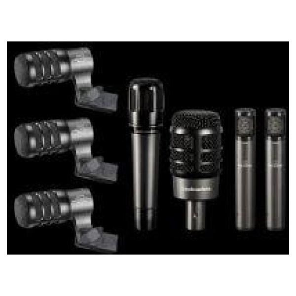 Audio Technica Drum Mic Kit with 7 Mics ATM250DE ATM650 two ATM450 and three ATM230