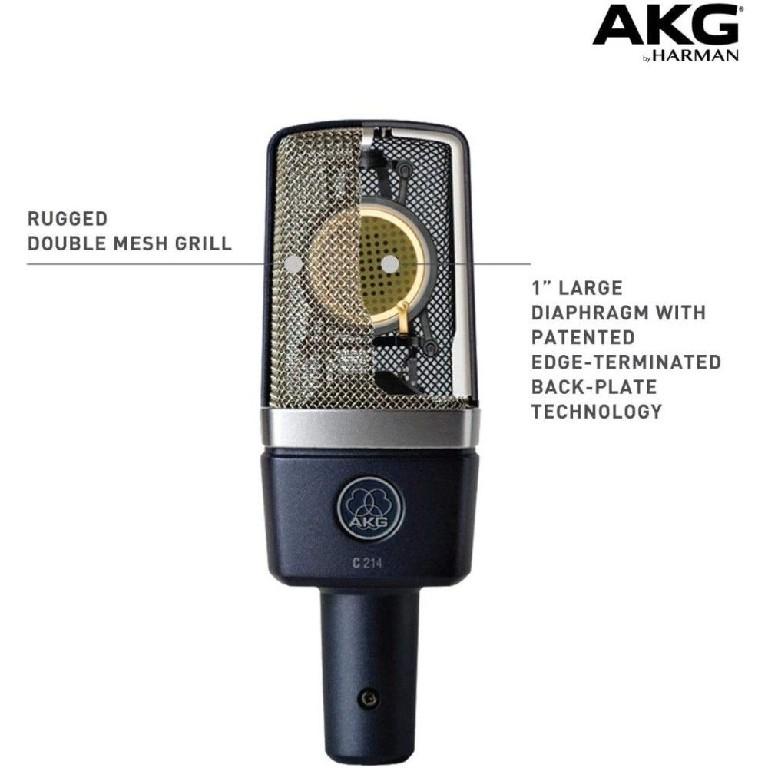 AKG C214 Large diaphragm studio Microphone – World Music Supply