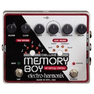 Electro Harmonix DELUXE MEMORY BOY Tap Temp Analog Delay w/ Power Supply Pedal