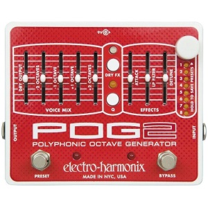 Electro Harmonix POG2 Polyphonic Octave Generator Advanced Algorithm w/ Power Supply Pedal