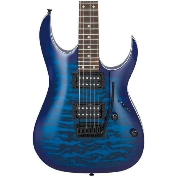 Ibanez GRGA120QATBB GIO RGA 6 String Electric Guitar - Transparent Blue Burst