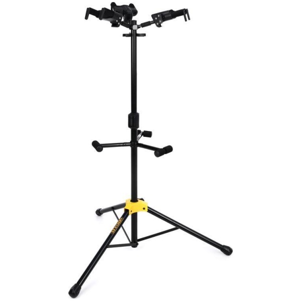 Hercules GS432B Plus Series Universal AutoGrip Tri Guitar Stand with Foldable Backrest