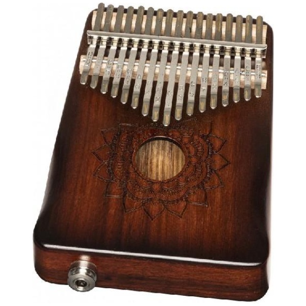 Stagg 17 Key Pro Electric Acoustic Kalimba Natural Mahogany