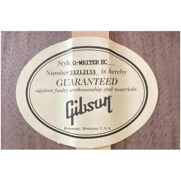 Gibson G-Writer Acoustic Electric Guitar Natural with Gig Bag Ser#23212133