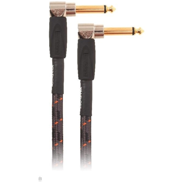 Roland 3ft Instrument Cable, Angled/Angled 1/4 Inch jack - Gold Series