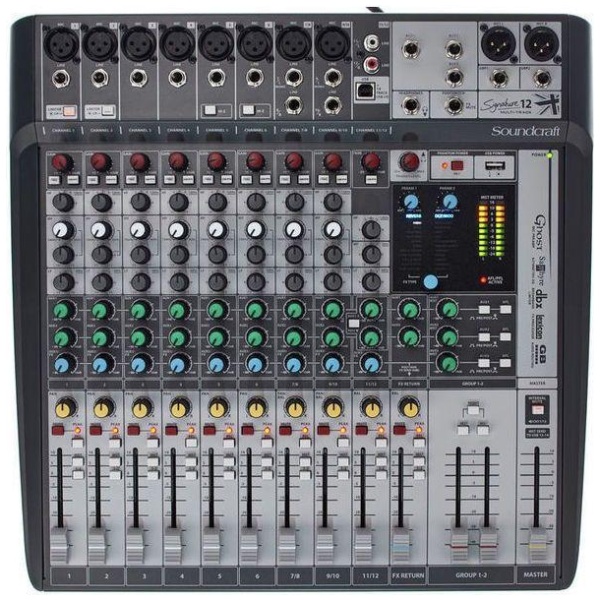 Soundcraft Signature 12 MTK Mixing Console Built In Lexicon Effects