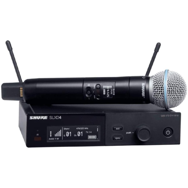 Shure SLX24D Wireless Microphone System with Beta 58 Handheld Transmitter
