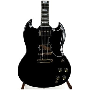 USED Gibson Custom Shop SG Ebony with Ebony Fretboard and Case