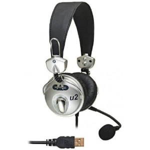 CAD Audio U2 USB Stereo Headphones with Cardioid Condenser Microphone, 6â€™ USB Cable