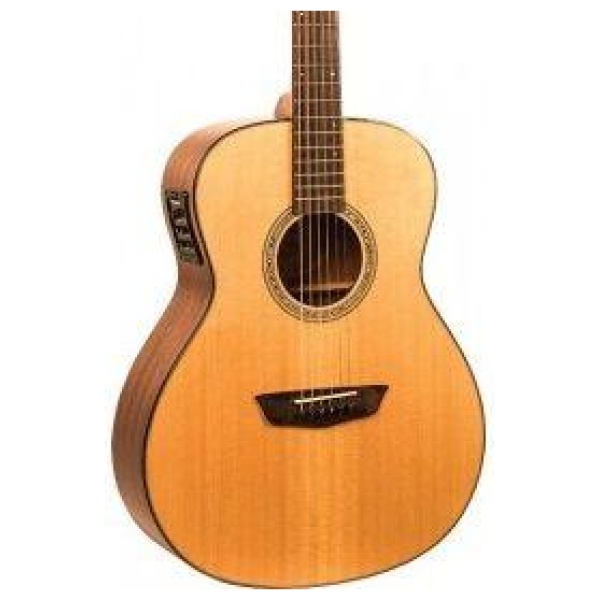 Washburn WLO100SWEK Woodline Solid Wood Series Orchestra Body Acoustic Electric Guitar wit