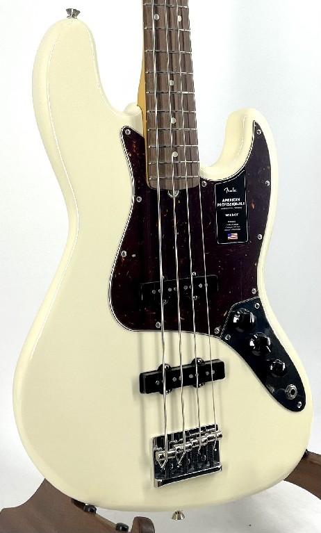 Fender American Professional II Jazz Bass Olympic White Ser# US210013186 –  World Music Supply