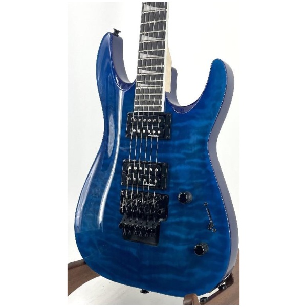 Jackson JS32Q Arched Top Dinky Electric Guitar - Trans Blue