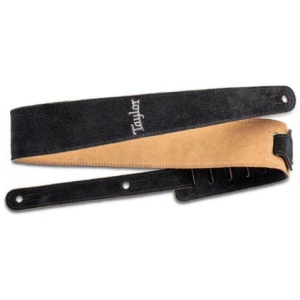 Taylor Strap Embroidered Suede Black 2.5 inch
