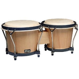 Stagg 6" & 7" Traditional wooden bongo set
