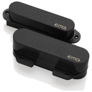 EMG T Set- Prewired Tele Pickup Set Black