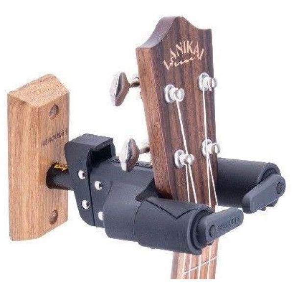 Hercules GSP38WB PLUS Series Universal AutoGrip Wall Mount Guitar Hanger with Wood Base