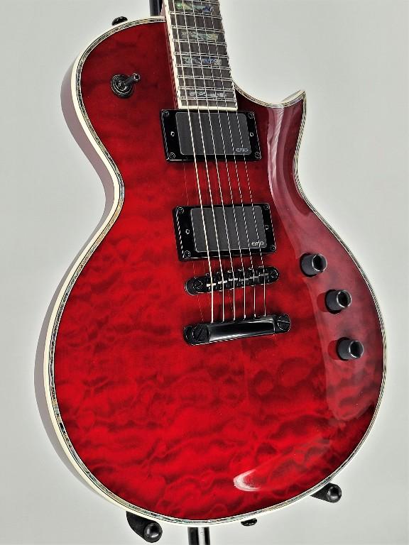 Esp Ltd EC1000 Quilt Top Electric Guitar EMG 81/60 Pickups - See Thru Black  Cherry Ser#:W