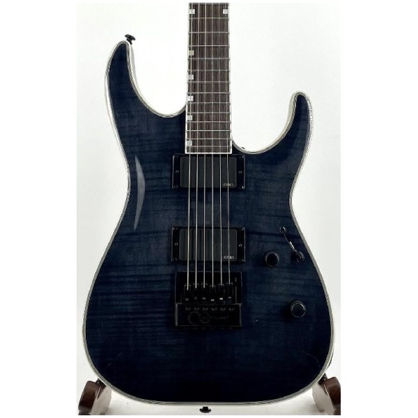 ESP Ltd MH1000 Flamed Top Electric Guitar w/ Evertune - See Through Black Ser# W22051127