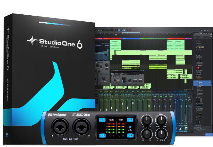 Home Recording Presonus Studio 24C Interface + Studio One Artist + Mic  Cable + Headphones