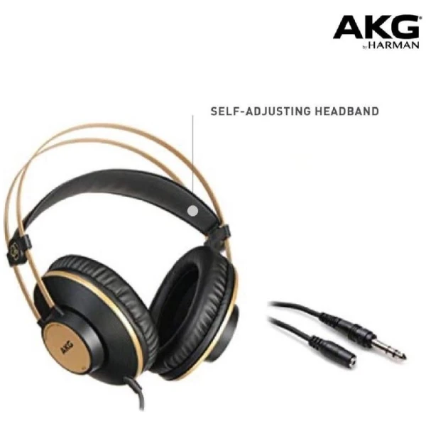 AKG Pro Audio K92 Over-Ear Closed-Back Studio Headphones Black/Gold
