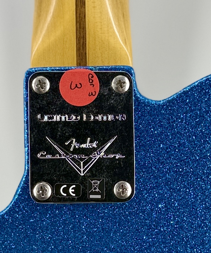 Fender USA Custom Shop Limited Edition 50s Thinline Tele Heavy Relic Aged Blue Sparkle - Image 10