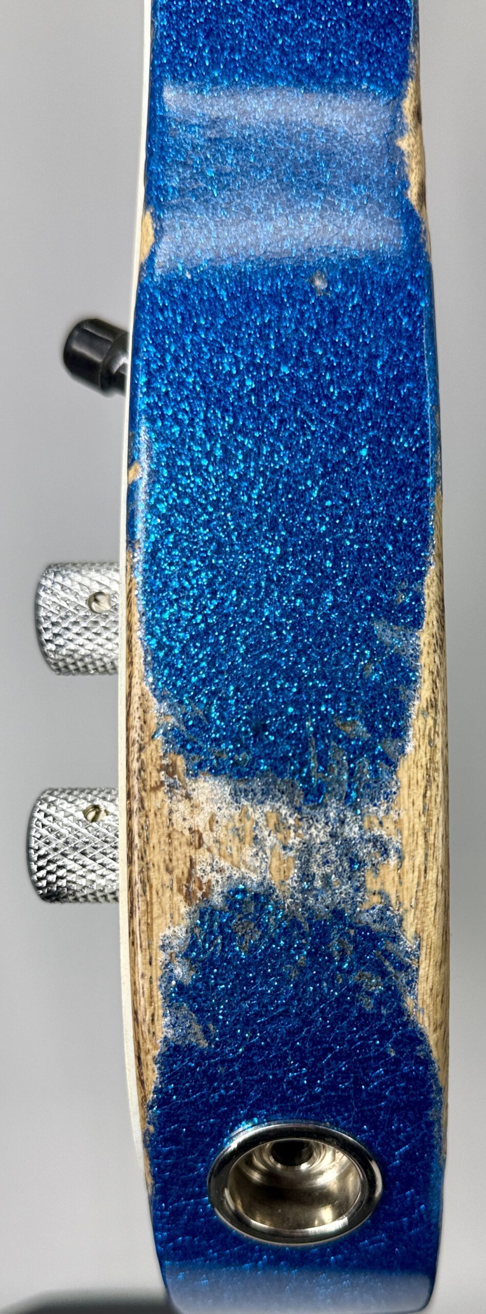 Fender USA Custom Shop Limited Edition 50s Thinline Tele Heavy Relic Aged Blue Sparkle - Image 17