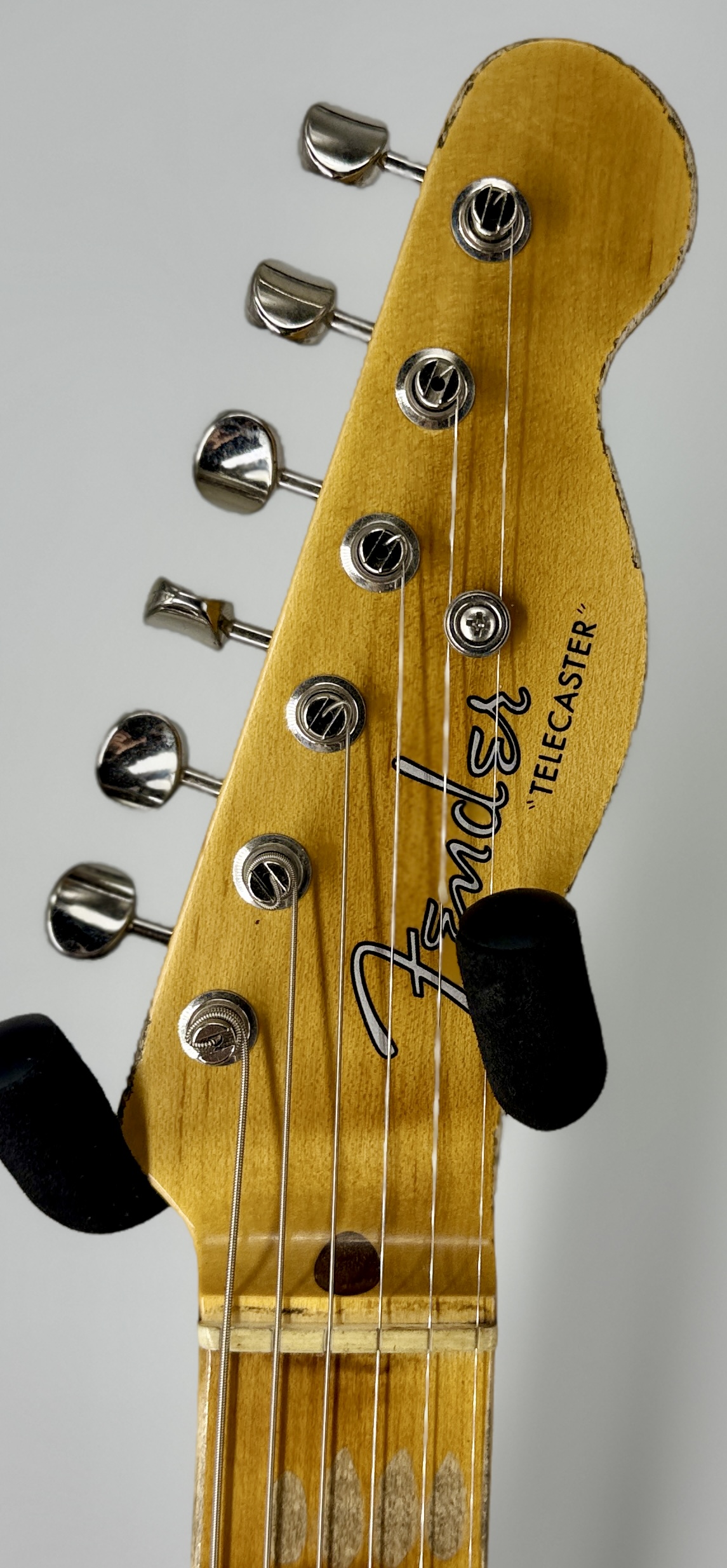 Fender USA Custom Shop Limited Edition 50s Thinline Tele Heavy Relic Aged Blue Sparkle - Image 6