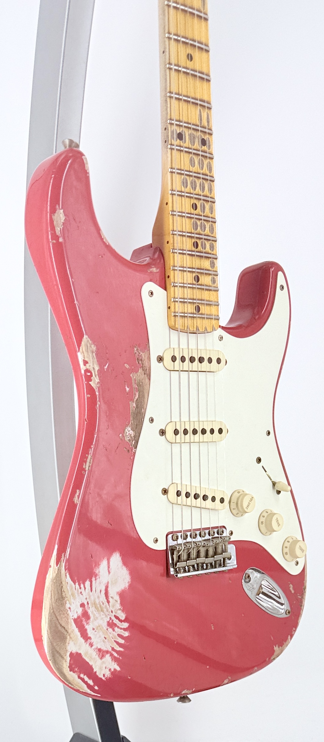 Fender USA Custom Shop 1957 HEAVY RELIC STRAT- FIESTA RED Ser#:R150868 - Image 23
