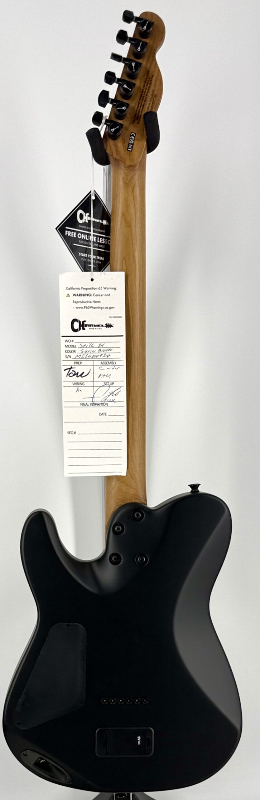 Pro-Mod So-Cal Style 2 24 HH, Caramelized Maple Fingerboard, Electric Guitar - Satin Black Ser#:MC26000927 - Image 8