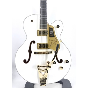 Gretsch Pro White Falcon Hollow Body with String-Thru Bigsby w/ Case Ser#: JT25124177