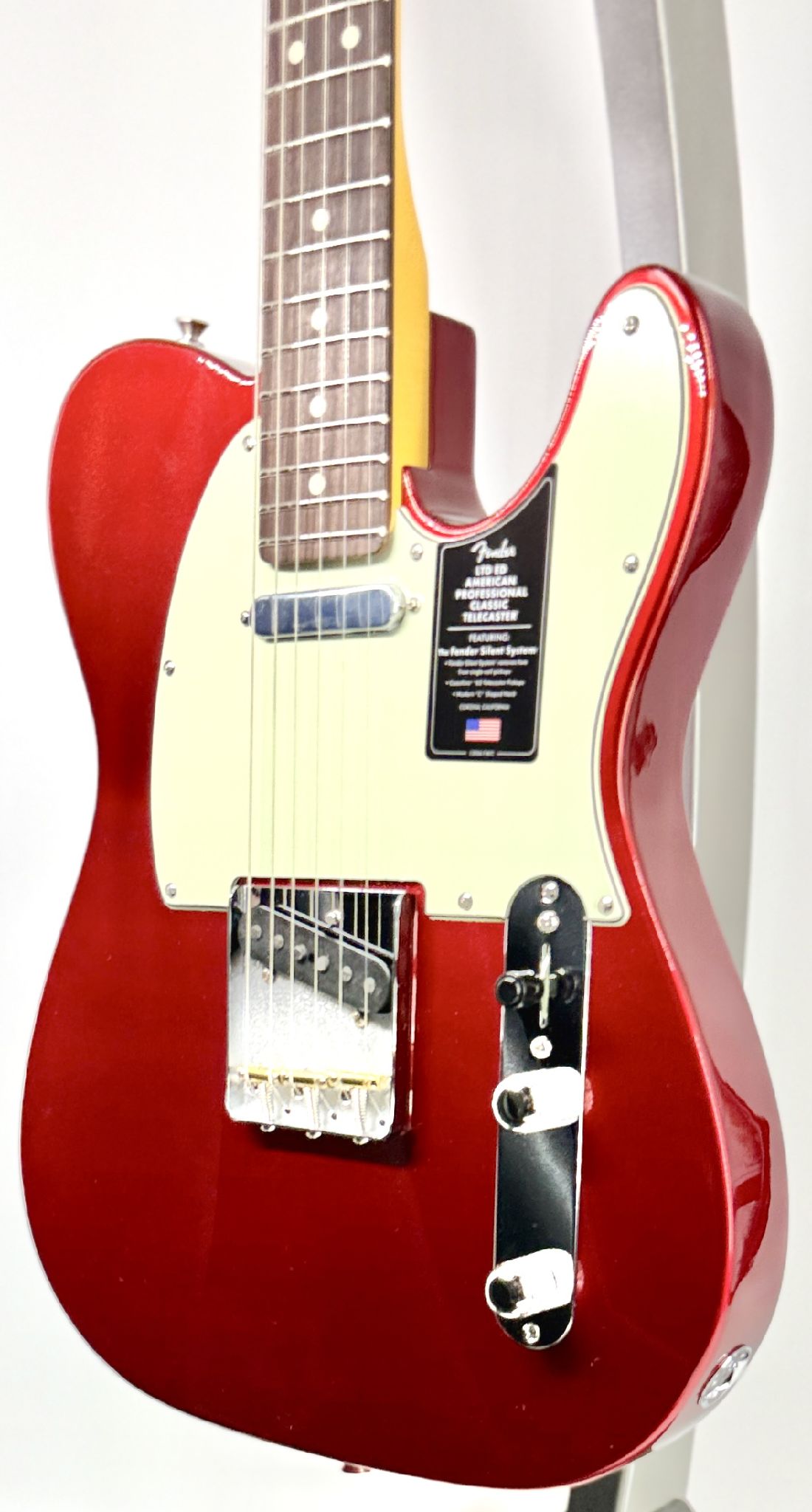 Fender Amer Pro LTD SilentSysTele Rosewood - Candy Apple Red Ser#:US26078306 - Image 5