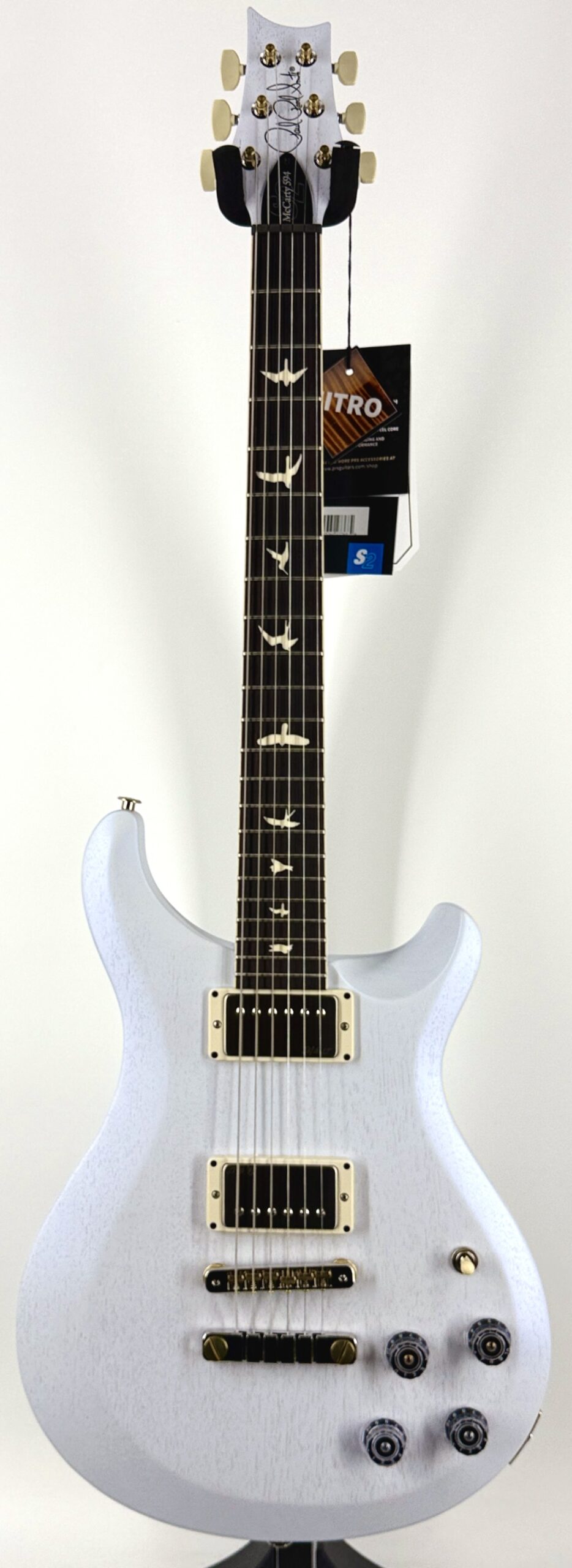 Paul Reed Smith PRS S2 McCarty 594 Thinline Standard Pearl White with Gigbag Ser#: S2084905 - Image 3