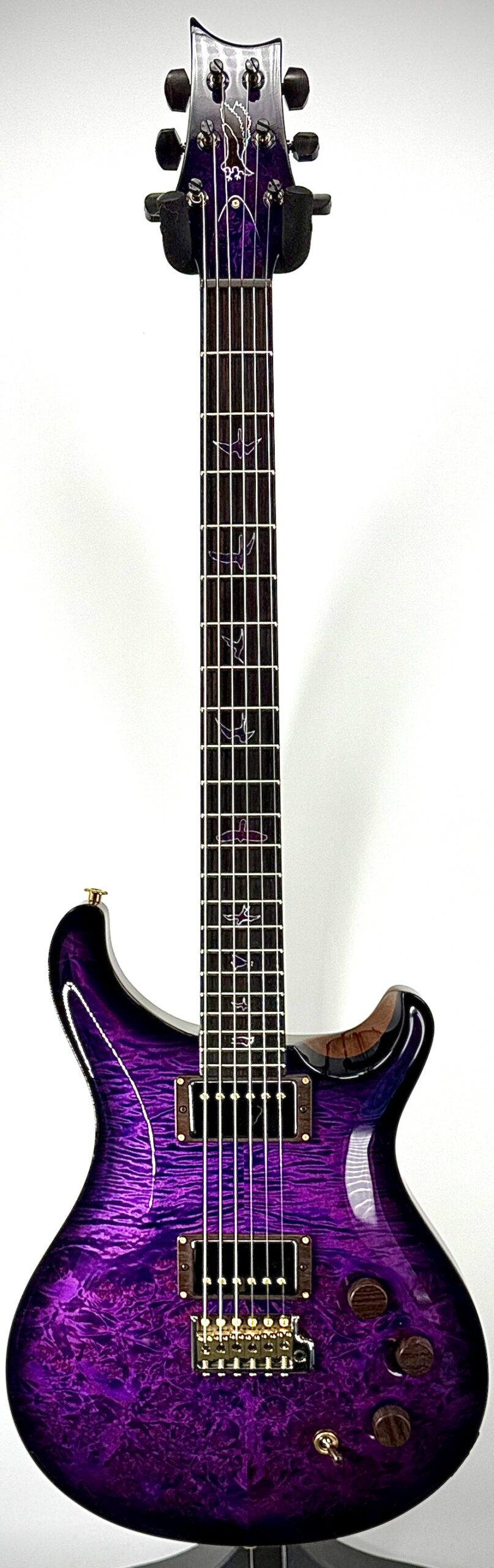 PRS Private Stock DGT, Maple Burl-Top, East Indian Rosewood Fretboard Purple Glow Ser# 12346 - Image 3