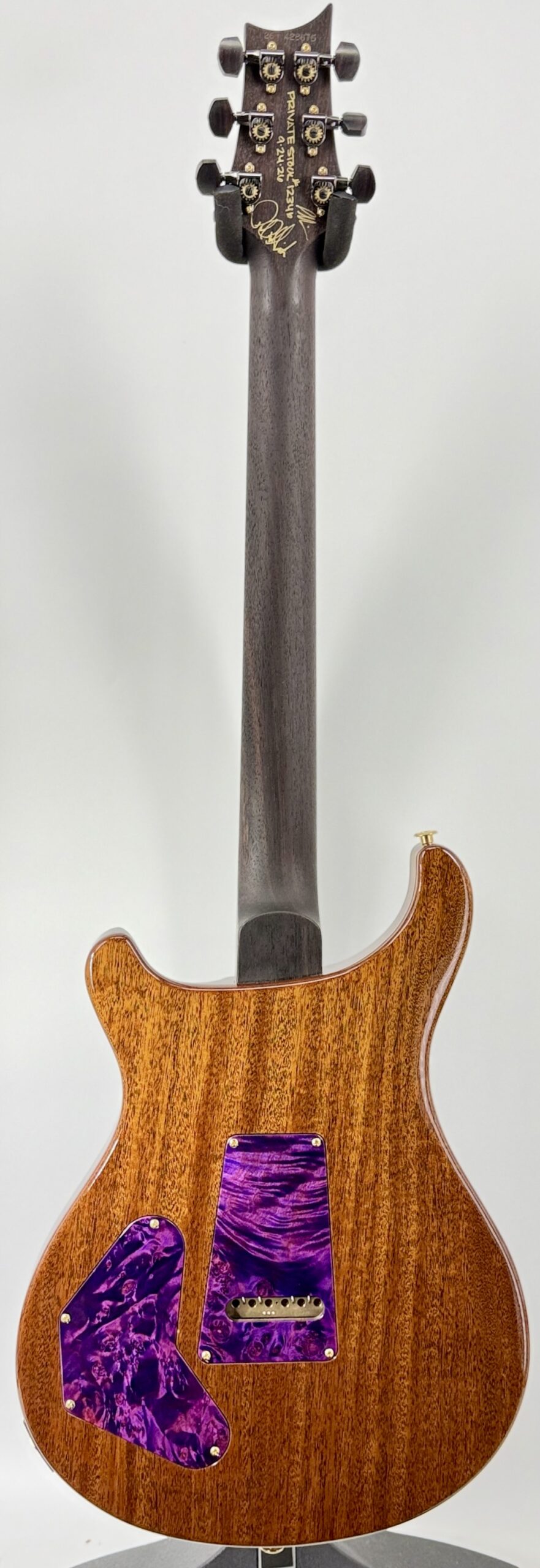 PRS Private Stock DGT, Maple Burl-Top, East Indian Rosewood Fretboard Purple Glow Ser# 12346 - Image 8