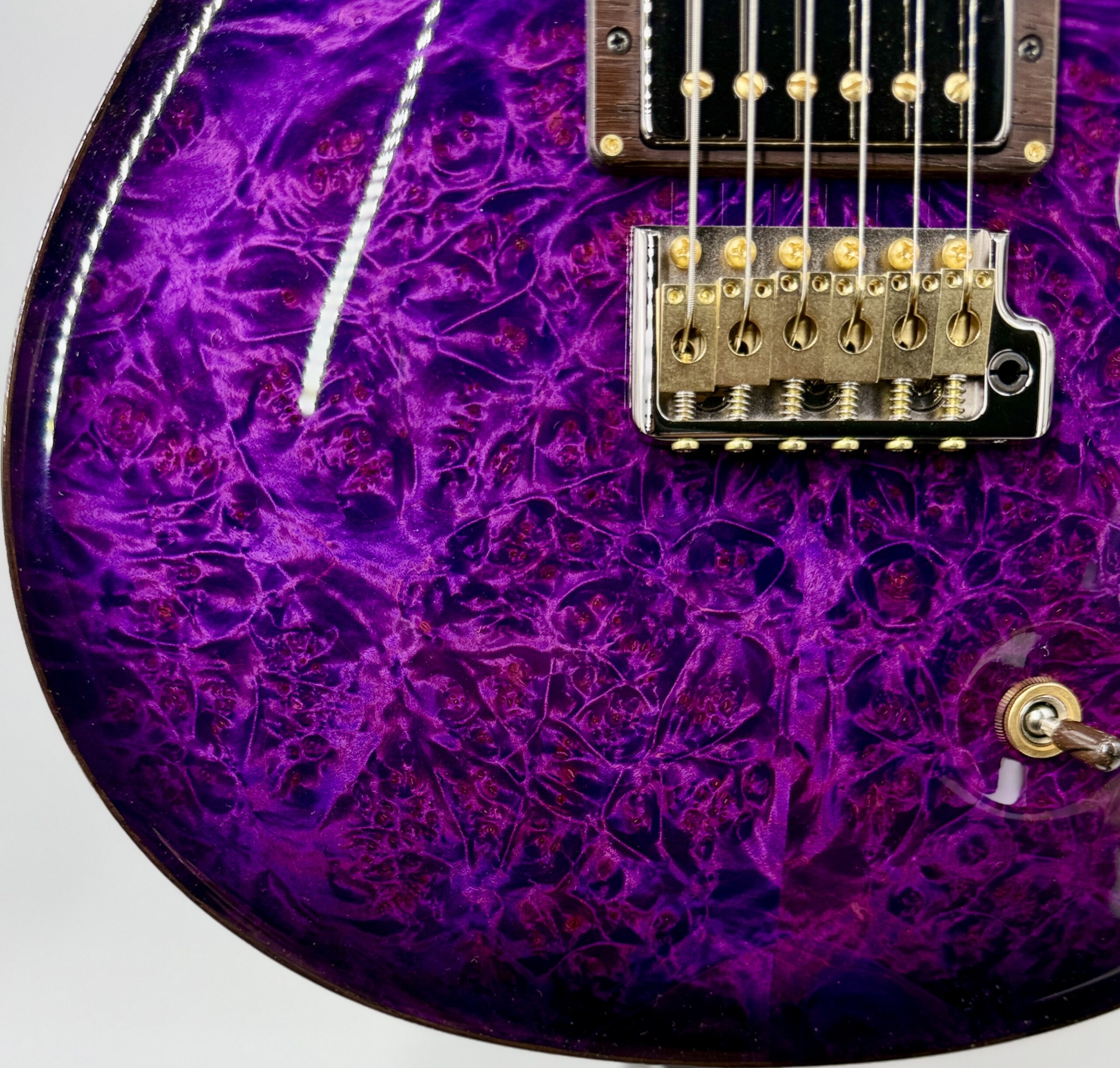 PRS Private Stock DGT, Maple Burl-Top, East Indian Rosewood Fretboard Purple Glow Ser# 12346 - Image 12