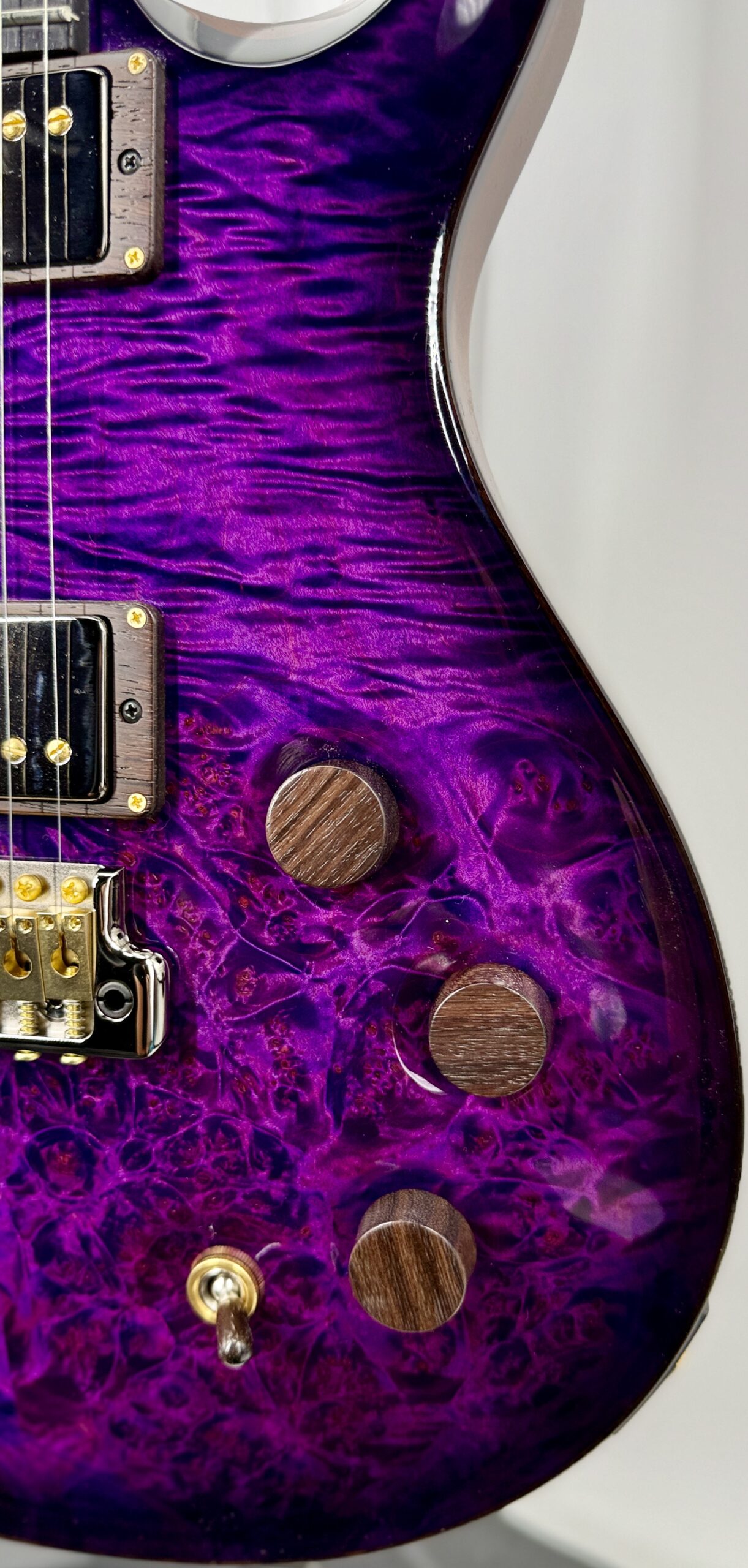 PRS Private Stock DGT, Maple Burl-Top, East Indian Rosewood Fretboard Purple Glow Ser# 12346 - Image 13