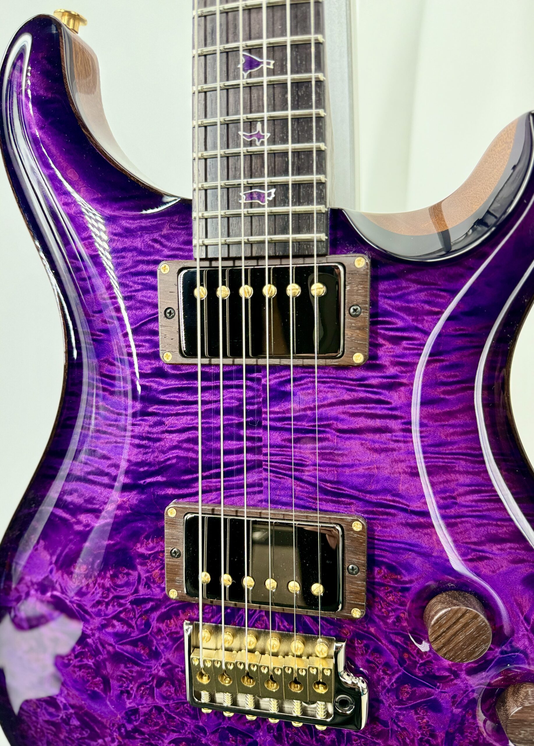 PRS Private Stock DGT, Maple Burl-Top, East Indian Rosewood Fretboard Purple Glow Ser# 12346 - Image 14