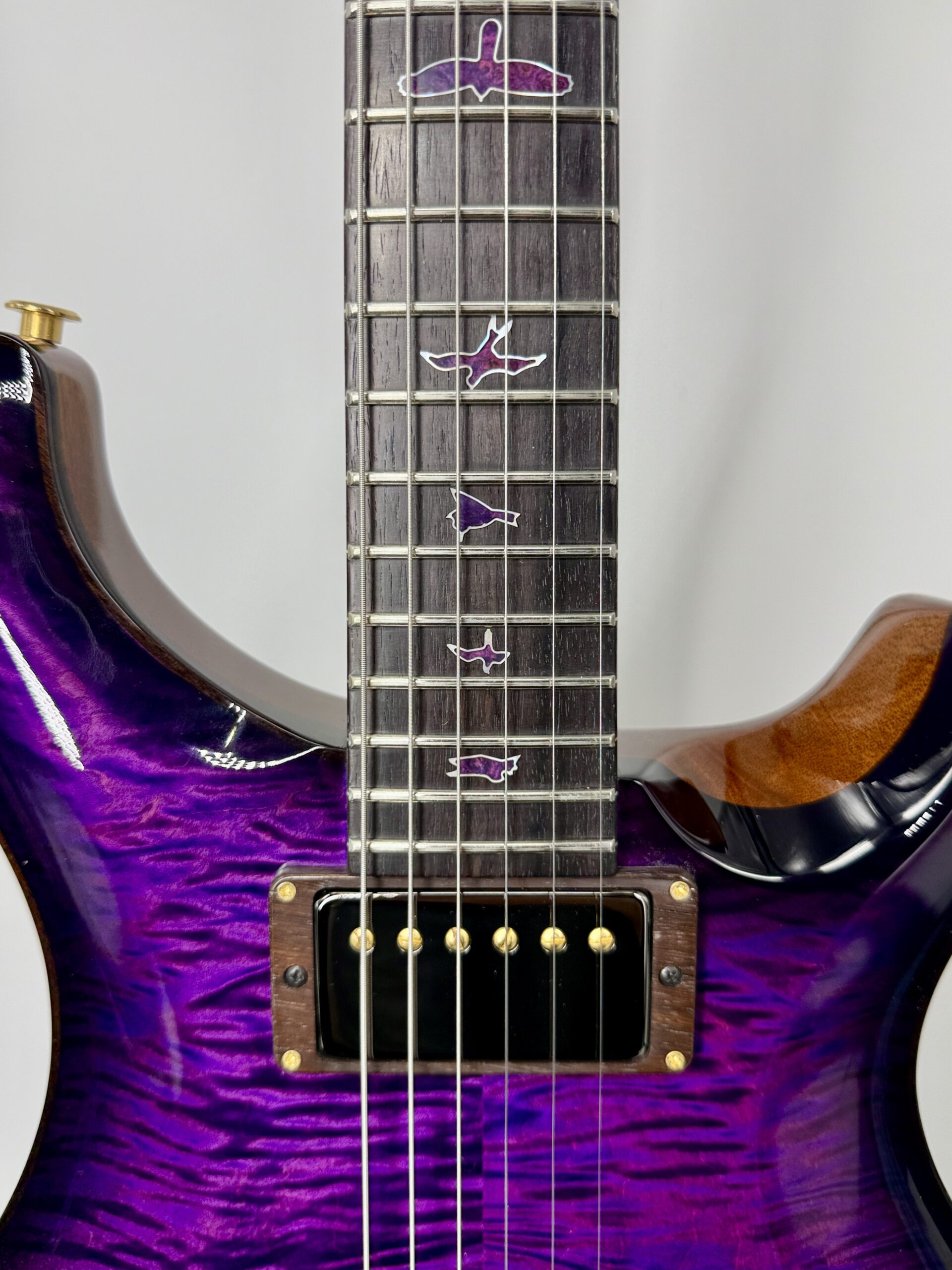 PRS Private Stock DGT, Maple Burl-Top, East Indian Rosewood Fretboard Purple Glow Ser# 12346 - Image 16